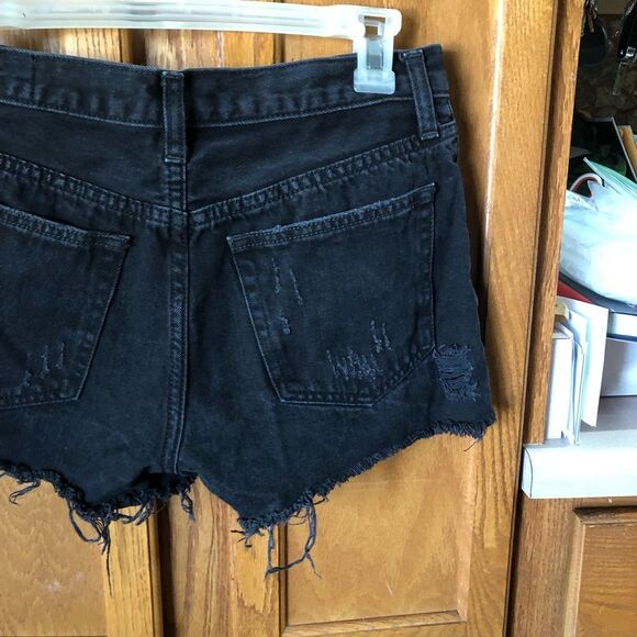 WE THE FREE Button Fly 100% Cotton Distressed Cut Off Jean Shorts - 27 - Picture 7 of 10